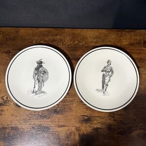 BROWN & BIGELOW Frederick Remington 1861-1909 Plates (2)